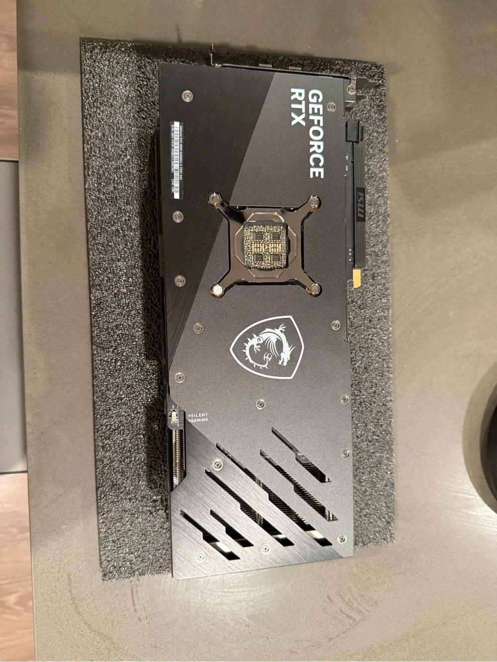 MSI GeForce RTX Graphics Card Black/Silver Backplate